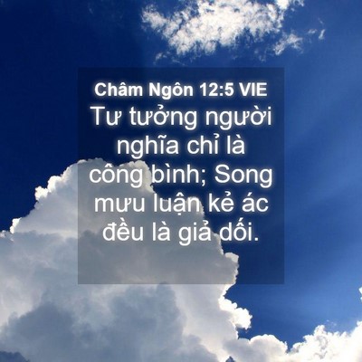 Picture 04 - Châm Ngôn 12:5 VIE - Tư tưởng người nghĩa chỉ là công - Bible Verse Picture