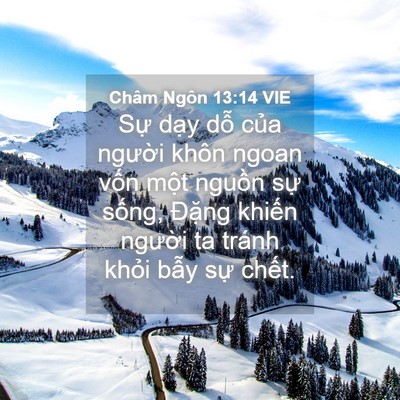 Picture 04 - Châm Ngôn 13:14 VIE - Sự dạy dỗ của người khôn ngoan vốn - Bible Verse Picture