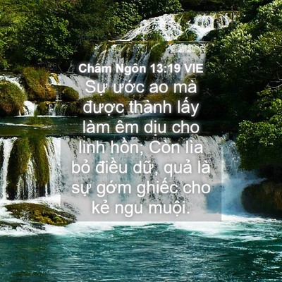 Picture 04 - Châm Ngôn 13:19 VIE - Sự ước ao mà được thành lấy làm êm - Bible Verse Picture