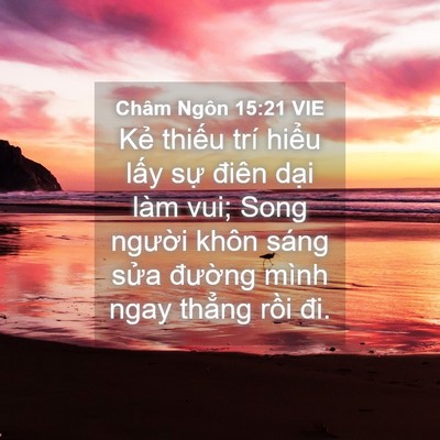 Picture 04 - Châm Ngôn 15:21 VIE - Kẻ thiếu trí hiểu lấy sự điên dại - Bible Verse Picture