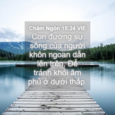 Picture 04 - Châm Ngôn 15:24 VIE - Con đường sự sống của người khôn - Bible Verse Picture