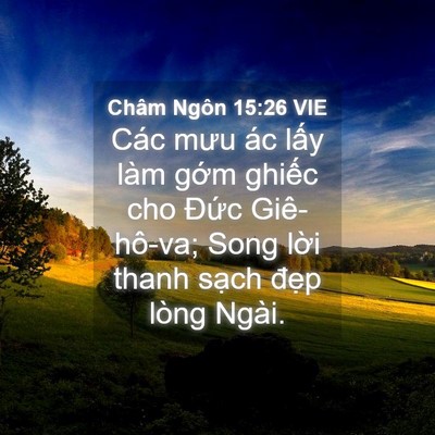 Picture 04 - Châm Ngôn 15:26 VIE - Các mưu ác lấy làm gớm ghiếc cho Đức - Bible Verse Picture