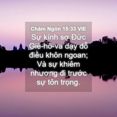Picture 04 - Châm Ngôn 15:33 VIE - Sự kính sợ Đức Giê-hô-va dạy dỗ - Bible Verse Picture