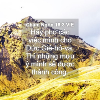 Picture 04 - Châm Ngôn 16:3 VIE - Hãy phó các việc mình cho Đức - Bible Verse Picture