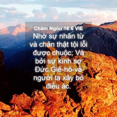 Picture 04 - Châm Ngôn 16:6 VIE - Nhờ sự nhân từ và chân thật tội - Bible Verse Picture