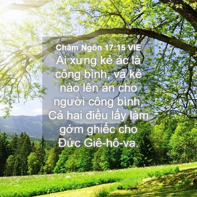 Picture 04 - Châm Ngôn 17:15 VIE - Ai xưng kẻ ác là công bình, và kẻ nào - Bible Verse Picture