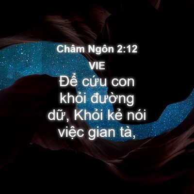 Picture 04 - Châm Ngôn 2:12 VIE - Để cứu con khỏi đường dữ, Khỏi - Bible Verse Picture