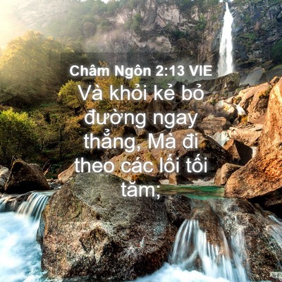 Picture 04 - Châm Ngôn 2:13 VIE - Và khỏi kẻ bỏ đường ngay thẳng, Mà - Bible Verse Picture
