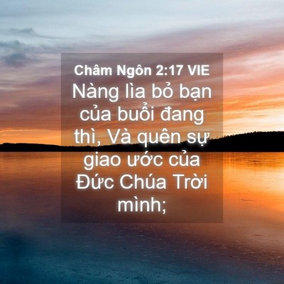 Picture 04 - Châm Ngôn 2:17 VIE - Nàng lìa bỏ bạn của buổi đang thì, - Bible Verse Picture