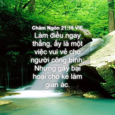 Picture 04 - Châm Ngôn 21:15 VIE - Làm điều ngay thẳng, ấy là một việc - Bible Verse Picture