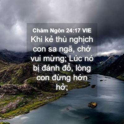 Picture 04 - Châm Ngôn 24:17 VIE - Khi kẻ thù nghịch con sa ngã, chớ vui - Bible Verse Picture