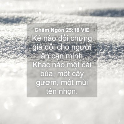 Picture 04 - Châm Ngôn 25:18 VIE - Kẻ nào đối chứng giả dối cho người - Bible Verse Picture