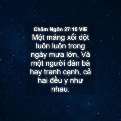 Picture 04 - Châm Ngôn 27:15 VIE - Một máng xối dột luôn luôn trong ngày - Bible Verse Picture