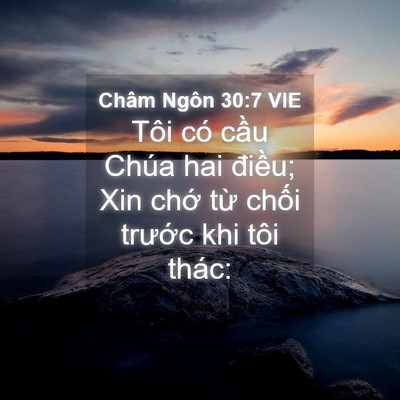 Picture 04 - Châm Ngôn 30:7 VIE - Tôi có cầu Chúa hai điều; Xin chớ từ - Bible Verse Picture