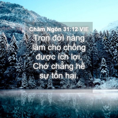 Picture 04 - Châm Ngôn 31:12 VIE - Trọn đời nàng làm cho chồng được - Bible Verse Picture