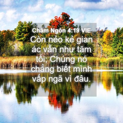 Picture 04 - Châm Ngôn 4:19 VIE - Còn nẻo kẻ gian ác vẫn như tăm tối; - Bible Verse Picture