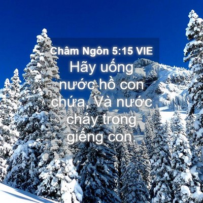 Picture 04 - Châm Ngôn 5:15 VIE - Hãy uống nước hồ con chứa, Và nước - Bible Verse Picture