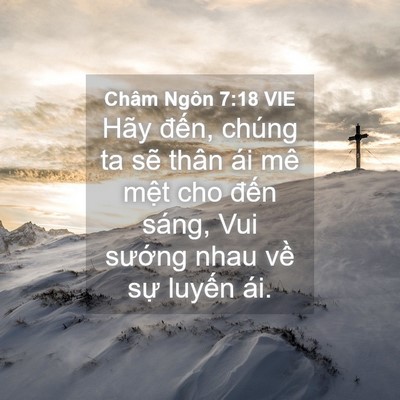 Picture 04 - Châm Ngôn 7:18 VIE - Hãy đến, chúng ta sẽ thân ái mê mệt - Bible Verse Picture