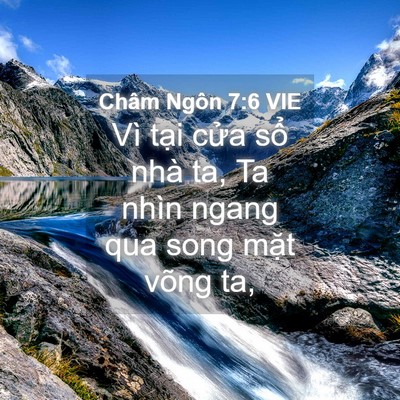 Picture 04 - Châm Ngôn 7:6 VIE - Vì tại cửa sổ nhà ta, Ta nhìn ngang qua - Bible Verse Picture