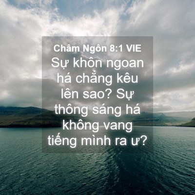 Picture 04 - Châm Ngôn 8:1 VIE - Sự khôn ngoan há chẳng kêu lên sao? Sự - Bible Verse Picture