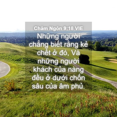 Picture 04 - Châm Ngôn 9:18 VIE - Những người chẳng biết rằng kẻ - Bible Verse Picture