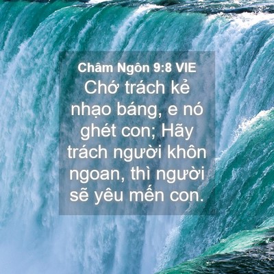 Picture 04 - Châm Ngôn 9:8 VIE - Chớ trách kẻ nhạo báng, e nó ghét con; - Bible Verse Picture