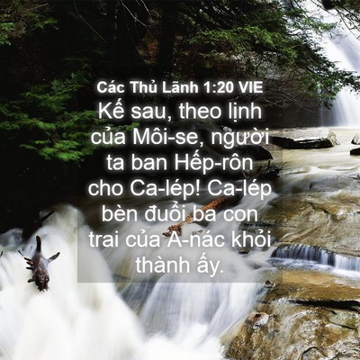 Picture 04 - Các Thủ Lãnh 1:20 VIE - Kế sau, theo lịnh của Môi-se, người ta - Bible Verse Picture