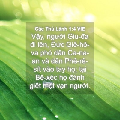 Picture 04 - Các Thủ Lãnh 1:4 VIE - Vậy, người Giu-đa đi lên, Đức - Bible Verse Picture