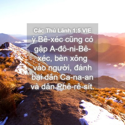 Picture 04 - Các Thủ Lãnh 1:5 VIE - ỳ Bê-xéc cũng có gặp A-đô-ni-Bê-xéc, - Bible Verse Picture