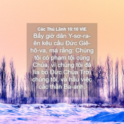 Picture 04 - Các Thủ Lãnh 10:10 VIE - Bấy giờ dân Y-sơ-ra-ên kêu cầu Đức - Bible Verse Picture