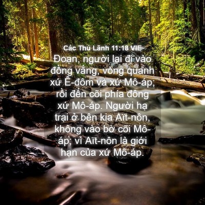 Picture 04 - Các Thủ Lãnh 11:18 VIE - Đoạn, người lại đi vào đồng vắng, - Bible Verse Picture