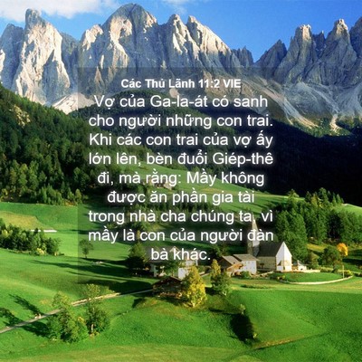 Picture 04 - Các Thủ Lãnh 11:2 VIE - Vợ của Ga-la-át có sanh cho người - Bible Verse Picture