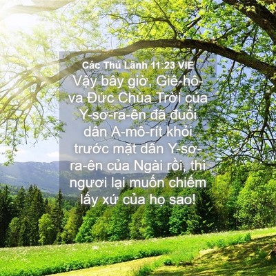 Picture 04 - Các Thủ Lãnh 11:23 VIE - Vậy bây giờ, Giê-hô-va Đức Chúa Trời - Bible Verse Picture