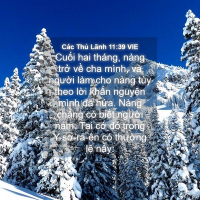 Picture 04 - Các Thủ Lãnh 11:39 VIE - Cuối hai tháng, nàng trở về cha mình, - Bible Verse Picture