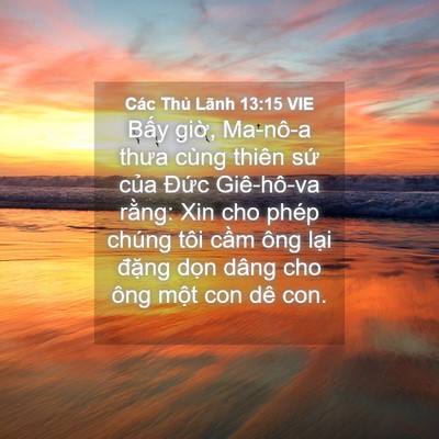 Picture 04 - Các Thủ Lãnh 13:15 VIE - Bấy giờ, Ma-nô-a thưa cùng thiên sứ - Bible Verse Picture