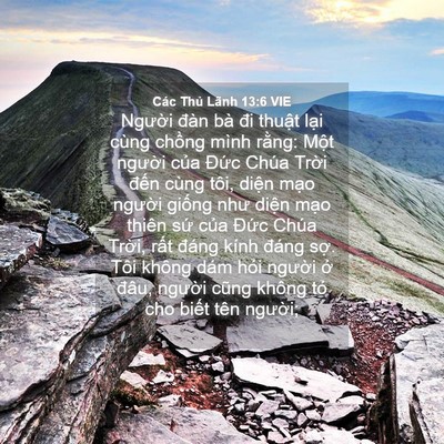 Picture 04 - Các Thủ Lãnh 13:6 VIE - Người đàn bà đi thuật lại cùng - Bible Verse Picture
