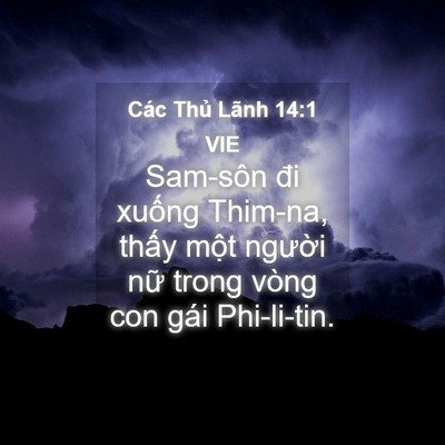 Picture 04 - Các Thủ Lãnh 14:1 VIE - Sam-sôn đi xuống Thim-na, thấy một - Bible Verse Picture