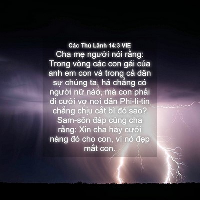 Picture 04 - Các Thủ Lãnh 14:3 VIE - Cha mẹ người nói rằng: Trong vòng các - Bible Verse Picture