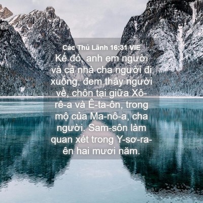 Picture 04 - Các Thủ Lãnh 16:31 VIE - Kế đó, anh em người và cả nhà cha - Bible Verse Picture