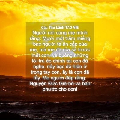 Picture 04 - Các Thủ Lãnh 17:2 VIE - Người nói cùng mẹ mình rằng: Mười - Bible Verse Picture