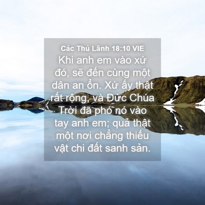 Picture 04 - Các Thủ Lãnh 18:10 VIE - Khi anh em vào xứ đó, sẽ đến cùng - Bible Verse Picture