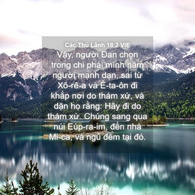 Picture 04 - Các Thủ Lãnh 18:2 VIE - Vậy, người Đan chọn trong chi phái mình - Bible Verse Picture