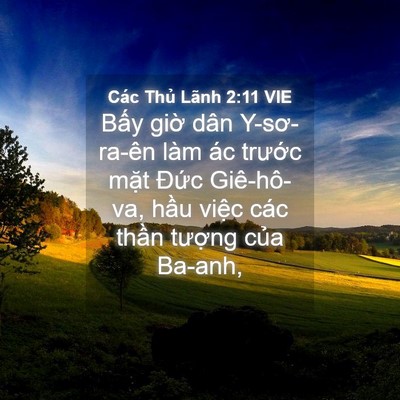 Picture 04 - Các Thủ Lãnh 2:11 VIE - Bấy giờ dân Y-sơ-ra-ên làm ác trước - Bible Verse Picture