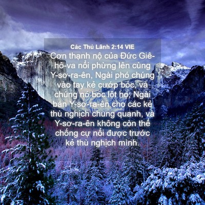 Picture 04 - Các Thủ Lãnh 2:14 VIE - Cơn thạnh nộ của Đức Giê-hô-va nổi - Bible Verse Picture
