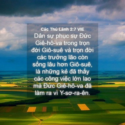 Picture 04 - Các Thủ Lãnh 2:7 VIE - Dân sự phục sự Đức Giê-hô-va trong - Bible Verse Picture