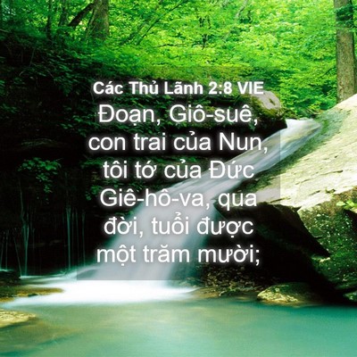 Picture 04 - Các Thủ Lãnh 2:8 VIE - Đoạn, Giô-suê, con trai của Nun, tôi tớ - Bible Verse Picture