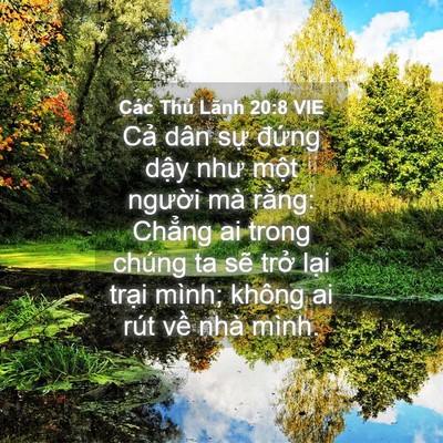 Picture 04 - Các Thủ Lãnh 20:8 VIE - Cả dân sự đứng dậy như một người - Bible Verse Picture