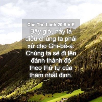 Picture 04 - Các Thủ Lãnh 20:9 VIE - Bây giờ, nầy là điều chúng ta phải - Bible Verse Picture