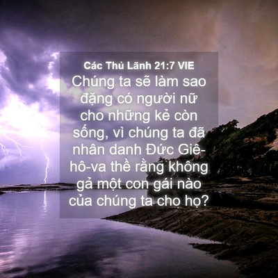 Picture 04 - Các Thủ Lãnh 21:7 VIE - Chúng ta sẽ làm sao đặng có người nữ - Bible Verse Picture
