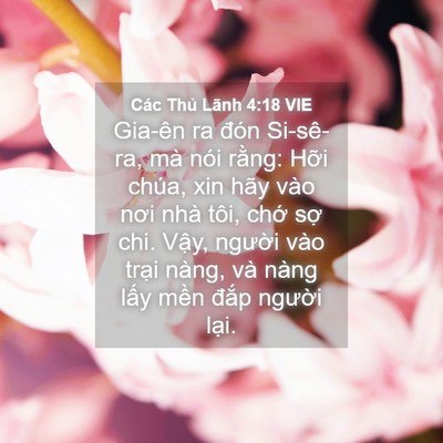 Picture 04 - Các Thủ Lãnh 4:18 VIE - Gia-ên ra đón Si-sê-ra, mà nói rằng: - Bible Verse Picture